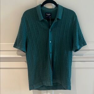 Abercrombie & Fitch Green Casual Button Down Shirt